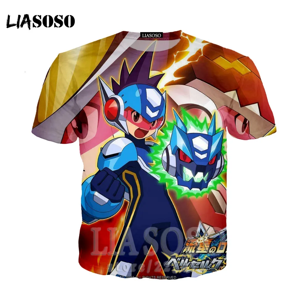 Футболка LIASOSO mega man genesis рисунок 3d печать футболка рубашка Косплей Рокман X легенды
