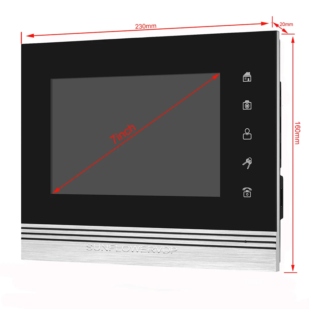 For 5 Apartments Video Recording Intercom With Camera Rfid Lock Ring Video Doorbell 8GB 7