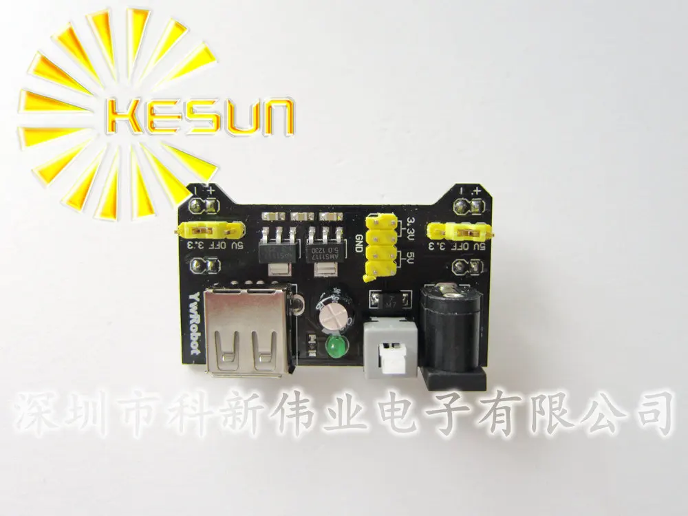 For MB102 Breadboard 3.3V / 5V Power Supply Module with 400 Tie Point 8.5CMX5.5CM | Электронные компоненты и
