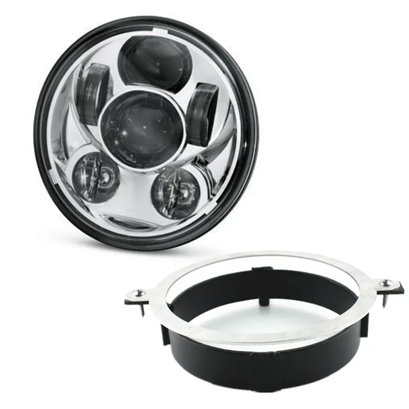 1 light and 1bracket Аксессуары для мотоциклов светодиодные фары 5,75 дюймов круглые с монтажным кронштейном кольцо для Honda 2006 VTX 1300C 1800 - Цвет: 1 light and 1bracket