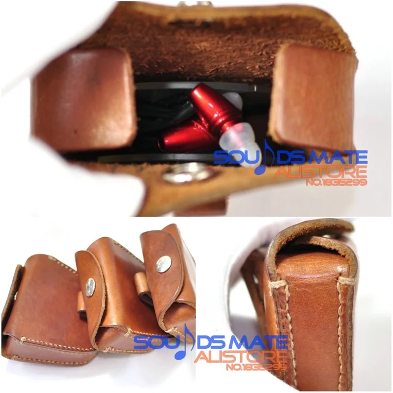 Мужской Жесткий Чехол ручной работы из натуральной кожи с чехлом для наушников |