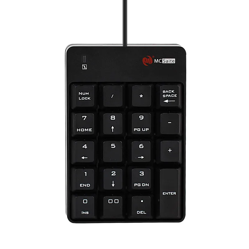 Мини USB клавиатура для портативных ПК 19 клавиш черная Проводная цифровая адаптер