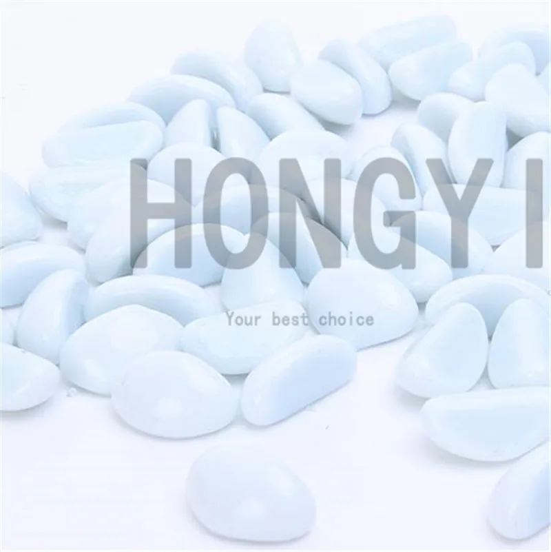 HONGYI 1 шт. мини аквариум Украшение камень Аквариум Ландшафтный кешью стеклянные украшения-бисер камень синий зеленый белый