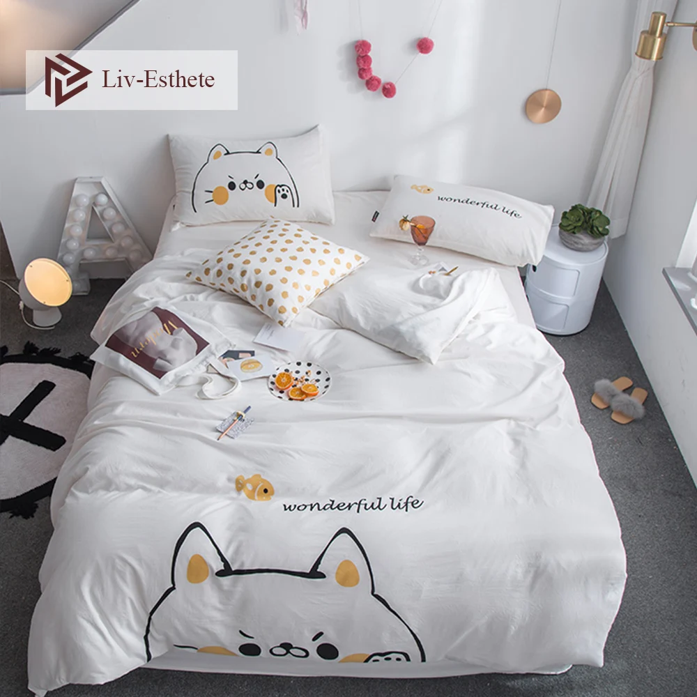 Комплект постельного белья Liv Esthete для детей Модный милый розовый комплект с