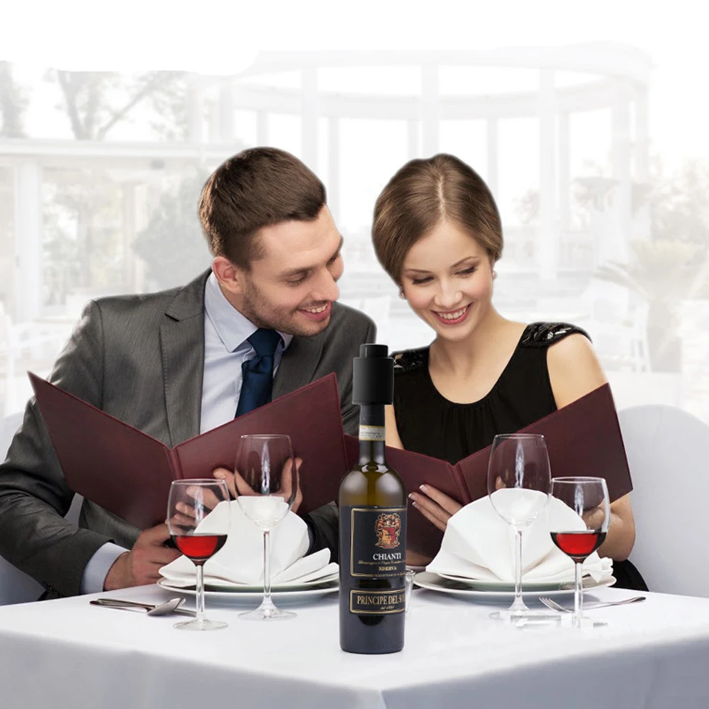 Круглая пластиковая вакуумная пробка для винных бутылок Joy герметичная