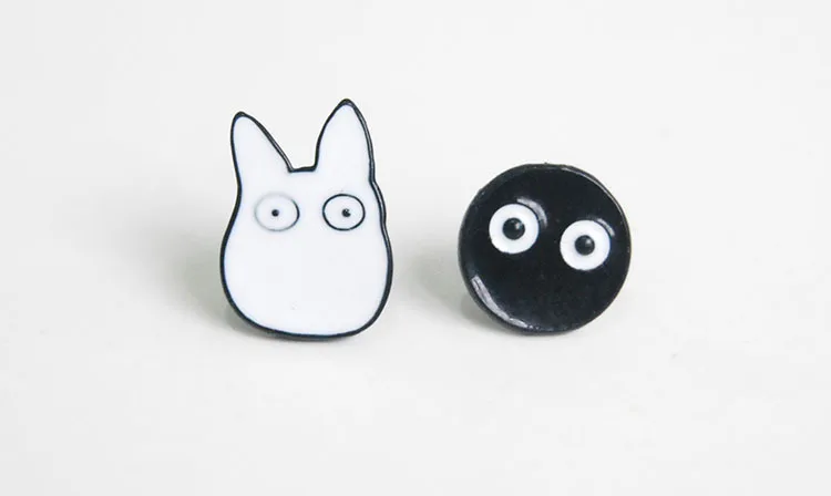 IVYYE Totoro Dusty Ball, модная аниме Сережка с героями мультфильмов, милые серьги-гвоздики с животными для женщин, девочек, детские ювелирные изделия, Рождественский подарок