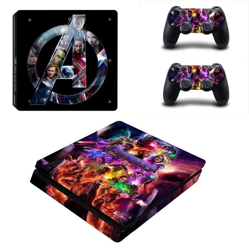 Виниловая наклейка для консоли Playstation 4 и 2 контроллеров PS4 Slim Skin | Электроника