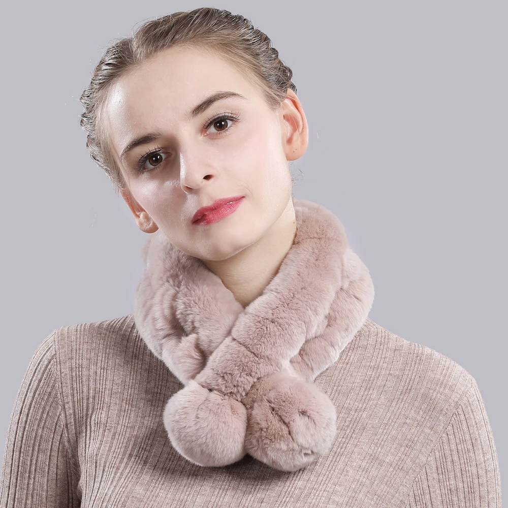 2021 Высокое качество Горячая Распродажа натуральный шарф из меха кролика Рекс - Фото №1