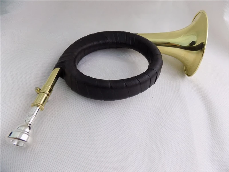 Bb ключ охотничий рог латунный корпус лаковая отделка с сумкой Instrumentos Musicais professionais