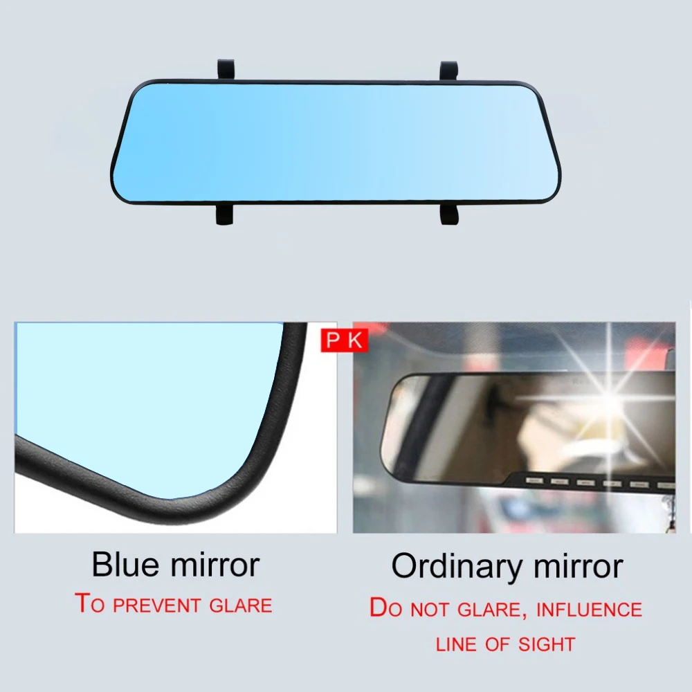9.35" Full Touch Screen HD Mirror Dash Camera Dual Lens Reversing Backup Cam Car DVR with FHD 1080P Front and 720P Rear | Автомобили и