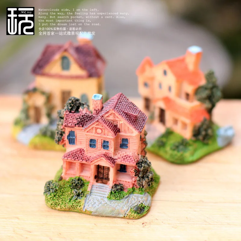Домик из полимерной глины и вилла модель мини сад декоративный волшебный