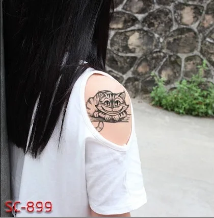 

Waterproof Temporary Tattoo Sticker lovely black laughing cute cats tatto stickers flash tatoo fake tattoos for girls women men