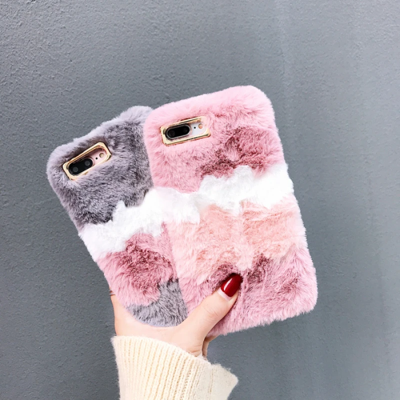 Чехол для iPhone 6 7 8 plus чехол X XS MAX XR 10 5S SE 5 6S мягкий милый плюшевый красочный теплый
