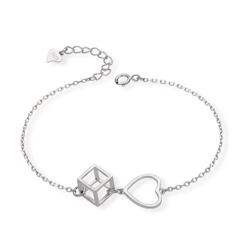 UUNICO 2018 trend Fashion Lady Creative Bracelet Heart-Shaped AAA+ Zircon Birthday Gift low price promotion | Украшения и