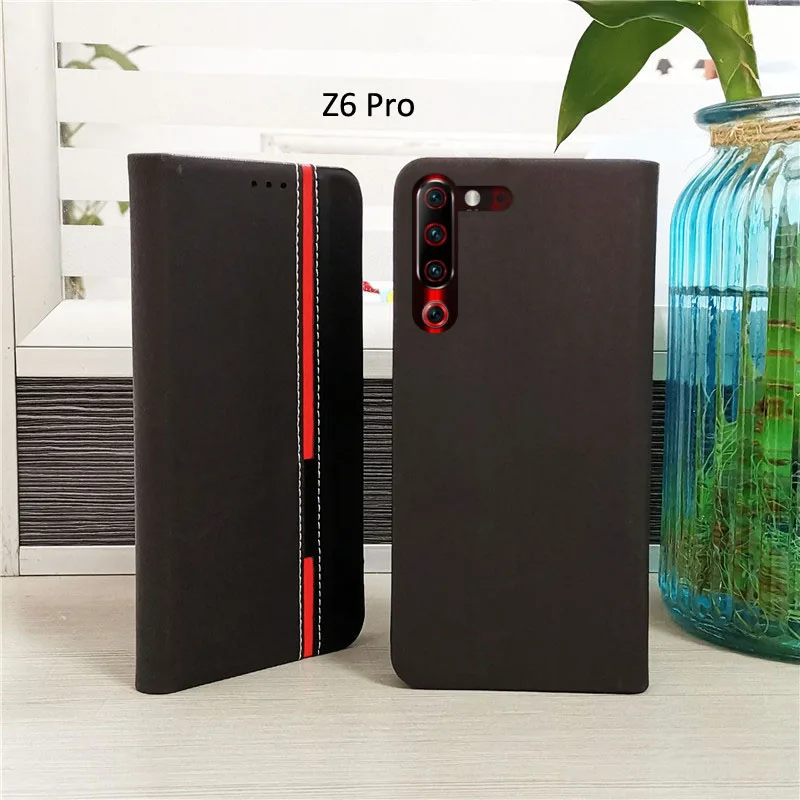 Кожаный чехол для lenovo Z6 Pro кошелек с отделениями задних карточек Z6Pro кожаный