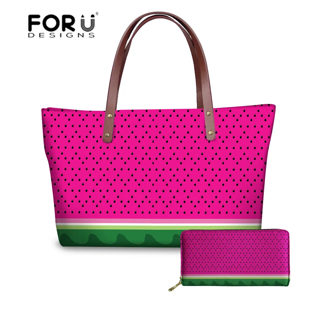 Женские сумки FORUDESIGNS сумка тоут яркие кошельки и с рисунком в виде арбуза верхней