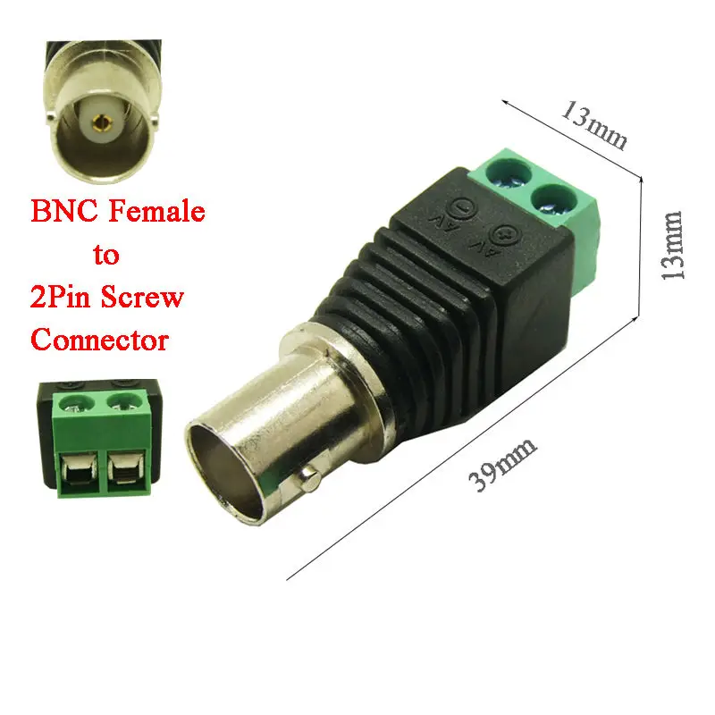 ESCAM 10 шт./лот Coax Cat5 Cat6 BNC Гнездовой разъем для видеонаблюдения подключения видео