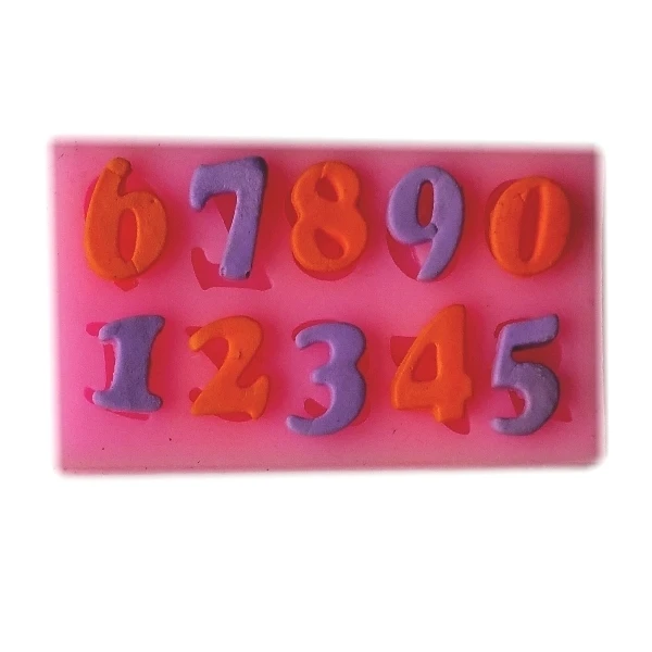 Numbers soap Silicone molds Shape Chocolate Candy Non-stick Fondant cake decoration Candle Bake Mold | Дом и сад
