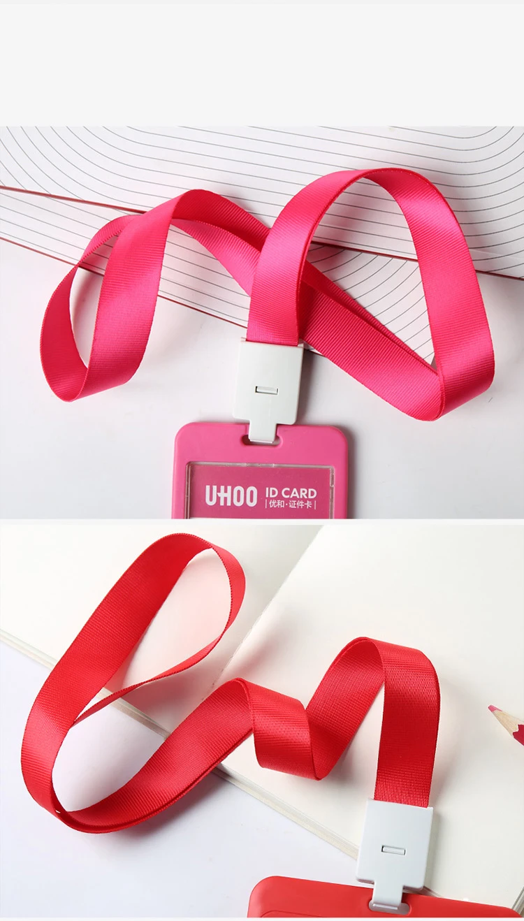 

2.0cm Wide Badge Case Suspension Lanyard Exhibition Card Work Card Tag Frame Student Badge Holder Clamp Cord With Snap Clip
