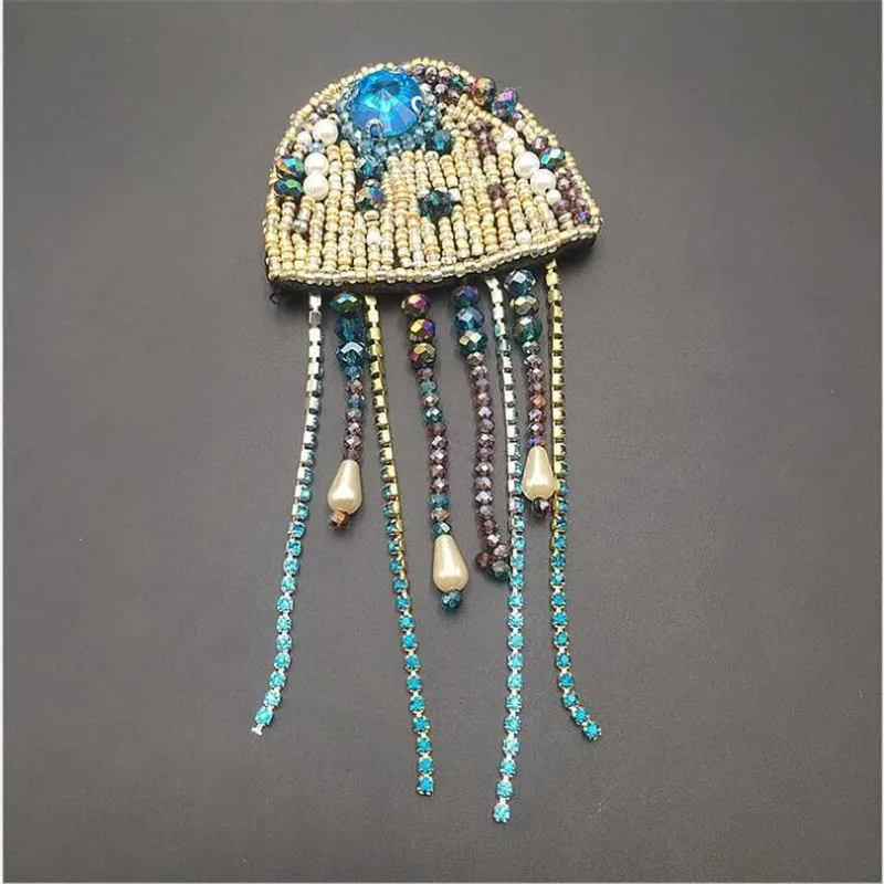 Патчи для одежды с морскими животными 1 шт. сделай сам шитые стразами вышивка