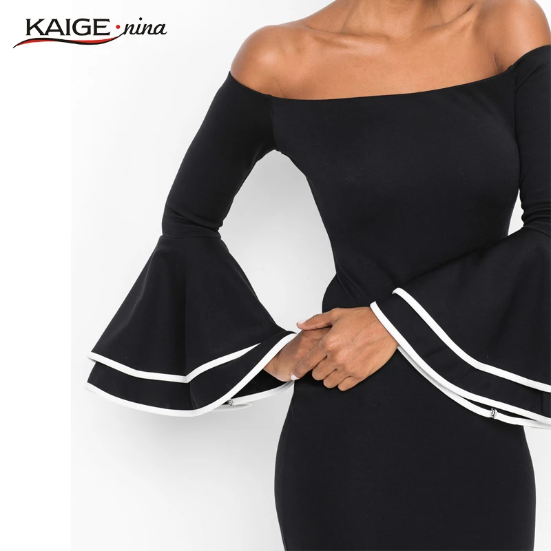 Женское винтажное платье футляр Kaige однотонное до колена с вырезом лодочкой и