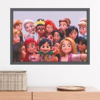chinese mulan princess anna 3d window wall stickers kids room home decoration movie poster cartoon mural art decals