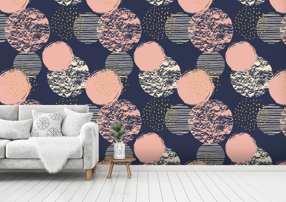 

[Self-Adhesive] 3D Graffiti Pink Dots 565 Wall Paper mural Wall Print Decal Wall Murals