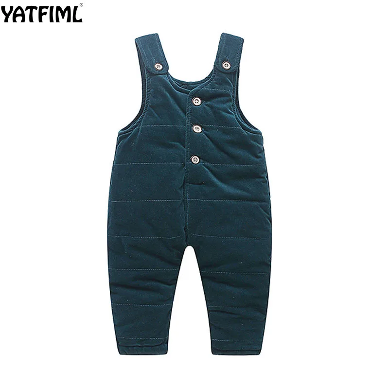 style 1 green YATFIML/ толстые Трикотажные Хлопковые Штаны для маленьких мальчиков; комбинезоны для девочек; модные вязаные комбинезоны для малышей; детские комбинезоны - Цвет: style 1 green