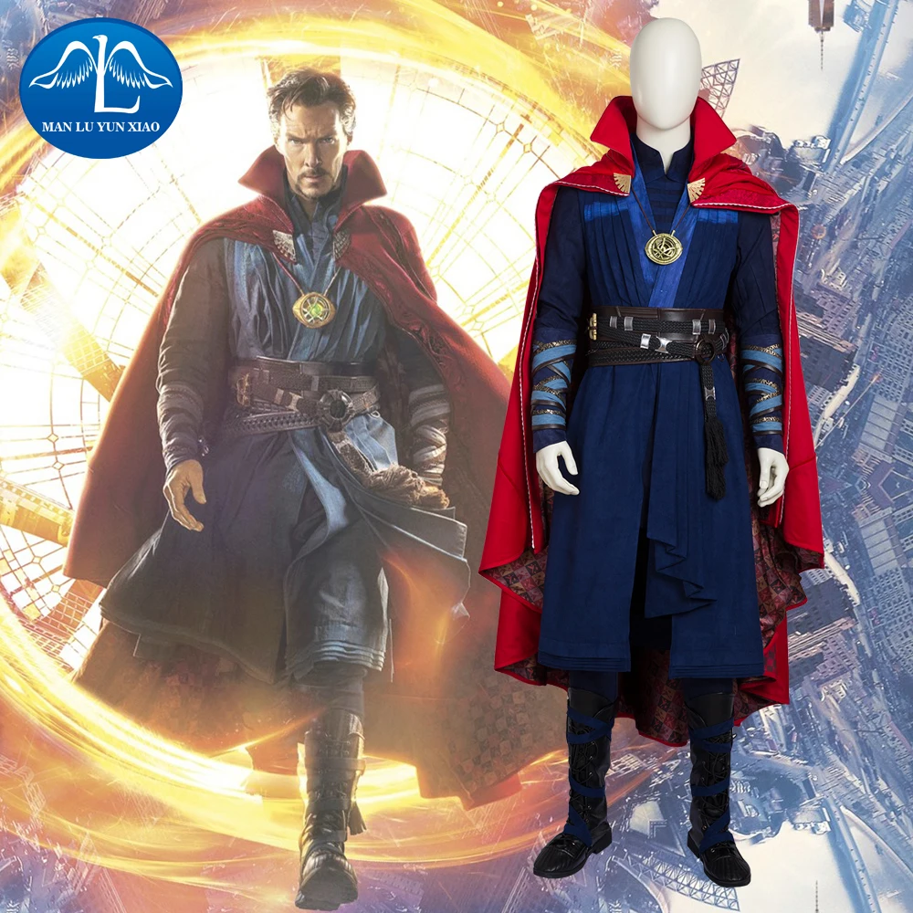 2016 Новинка Для Мужчин's Doctor Strange Косплэй костюм Делюкс наряд на Хэллоуин для