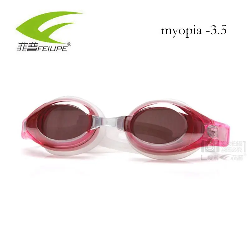 myopiaPink350 Очки для плавания, оптические очки для близорукости, профессиональные водонепроницаемые очки для плавания, очки для мужчин, женщин, взрослых, детей - Цвет: myopiaPink350