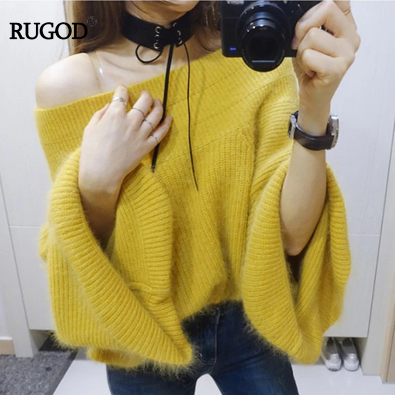 Женское трикотажное Джерси RUGOD корейский стиль повседневный пикантный кашемир