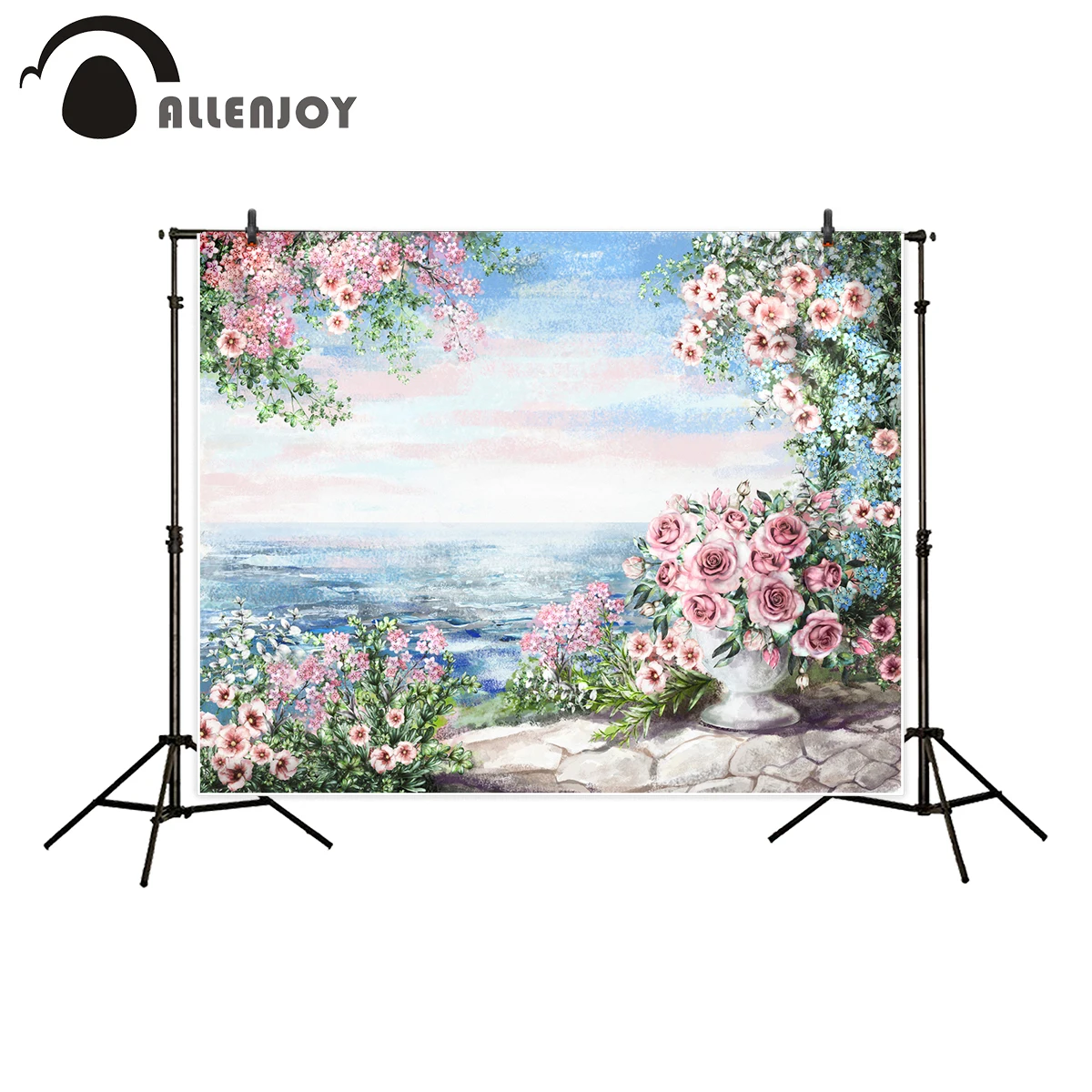

Профессиональный фон для свадебной фотосъемки Allenjoy, весенний цветок, акварель, фотобудка для фотосессии
