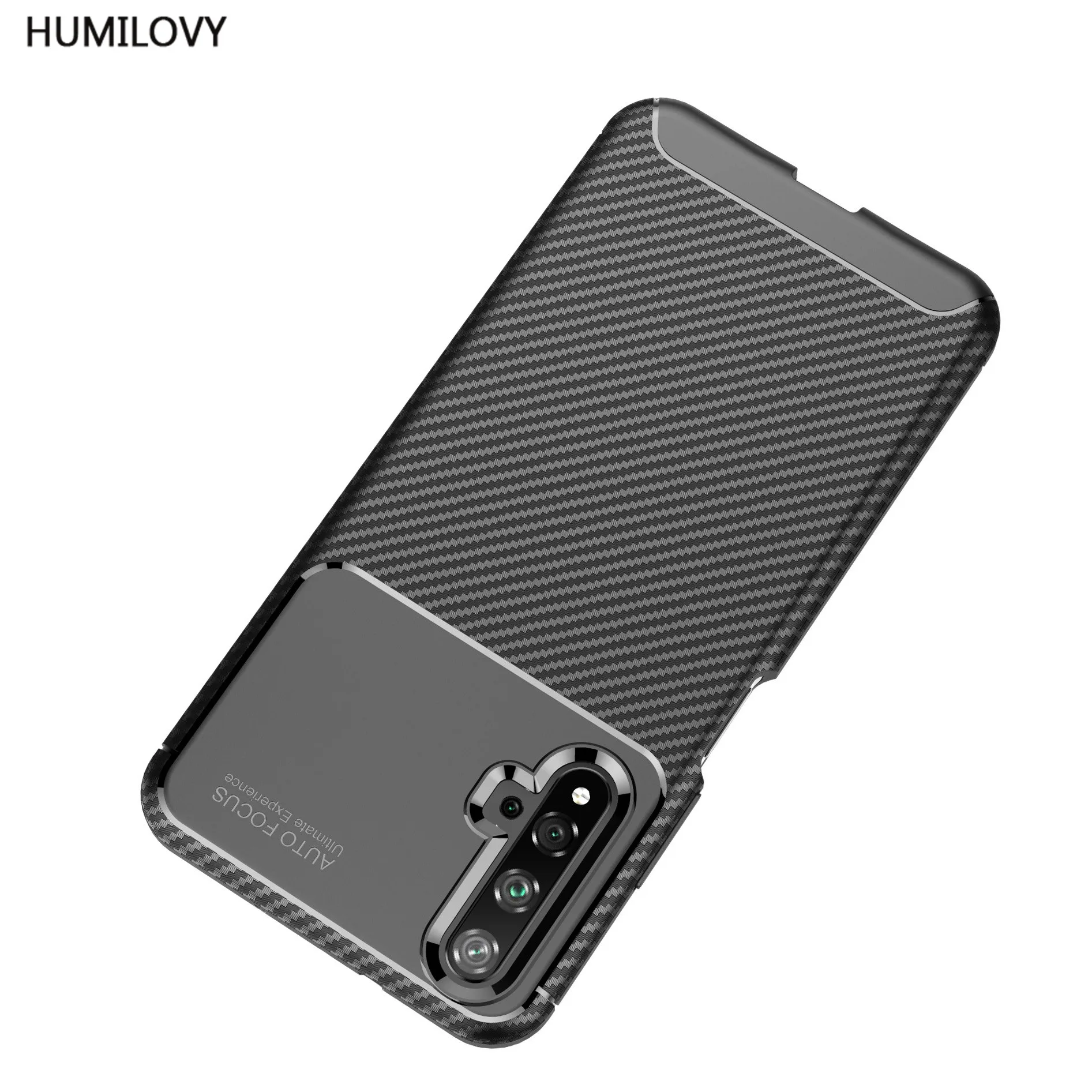 For Huawei Honor 20 Case Cover Carbon Fiber texture Shockproof Soft TPU Back Honor20 Cases |