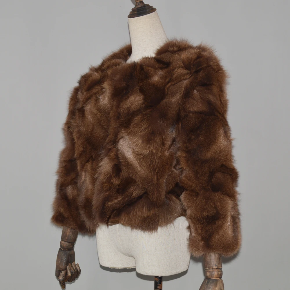 2020 для женщин 100% натуральный мех енота меховой мягкая натуральным лисьим мехом