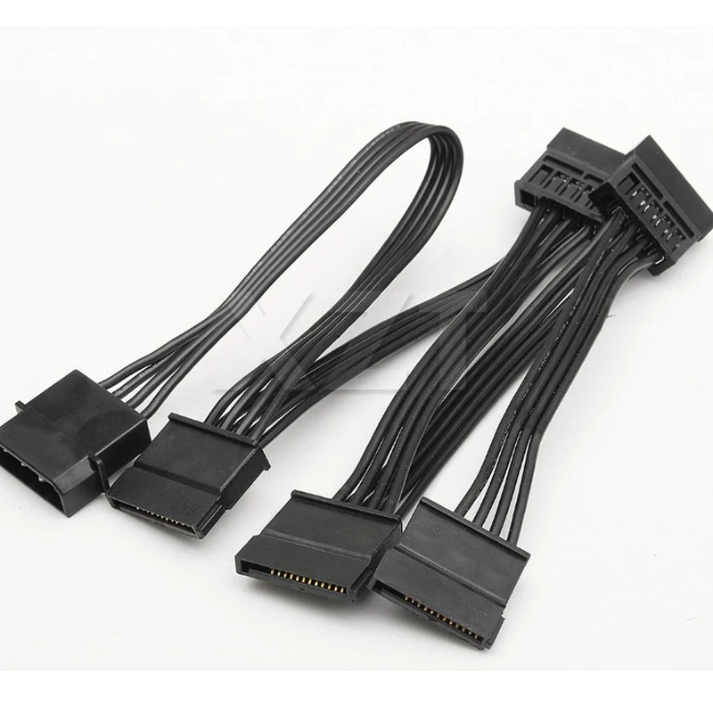 PZ 1 шт. 4 контактный 18AWG провод для жесткого диска IDE Molex на 5 портовый 15 SATA Кабель