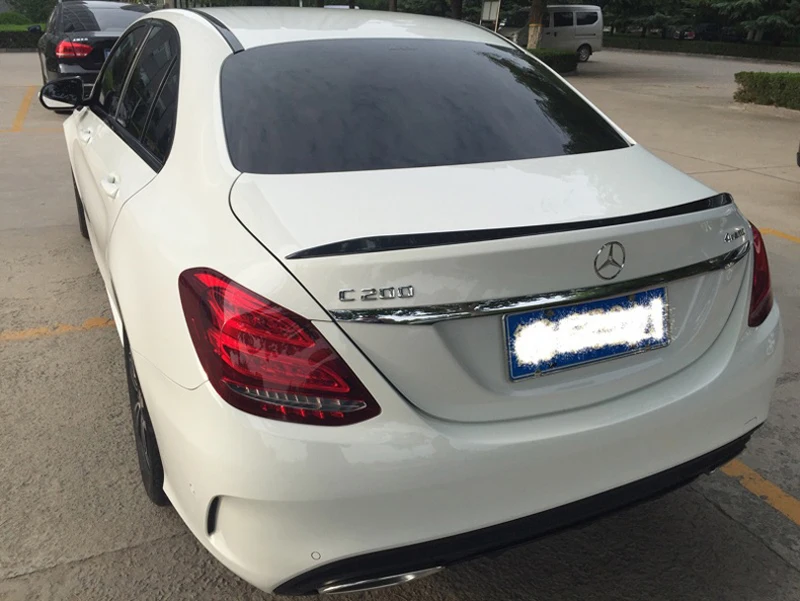 Для Mercedes W205 спойлер 4-дверный седан C63 стиль C180 C200 C260 ABS Пластик хвост крыла Unpaint и