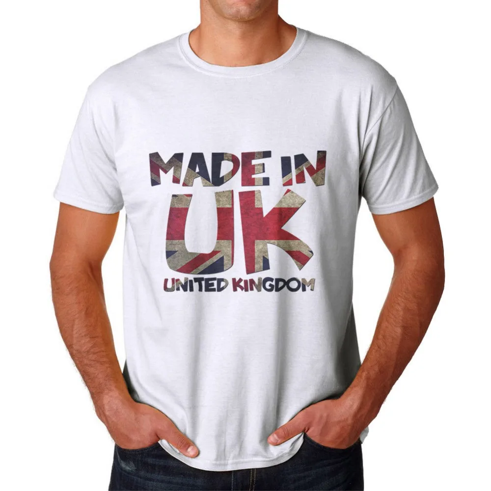 Сделано в Великобритании Для мужчин белая футболка | Мужская одежда