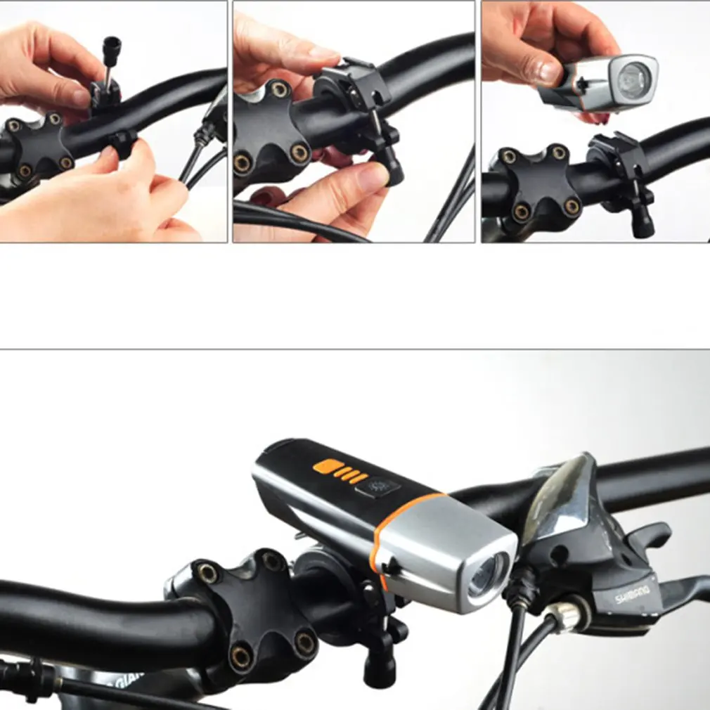 Waterproof Mountain Bike USB Charging Bicycle Light Super Bright Bikes Headlight Front Lamp For Safety Night Cycling | Спорт и