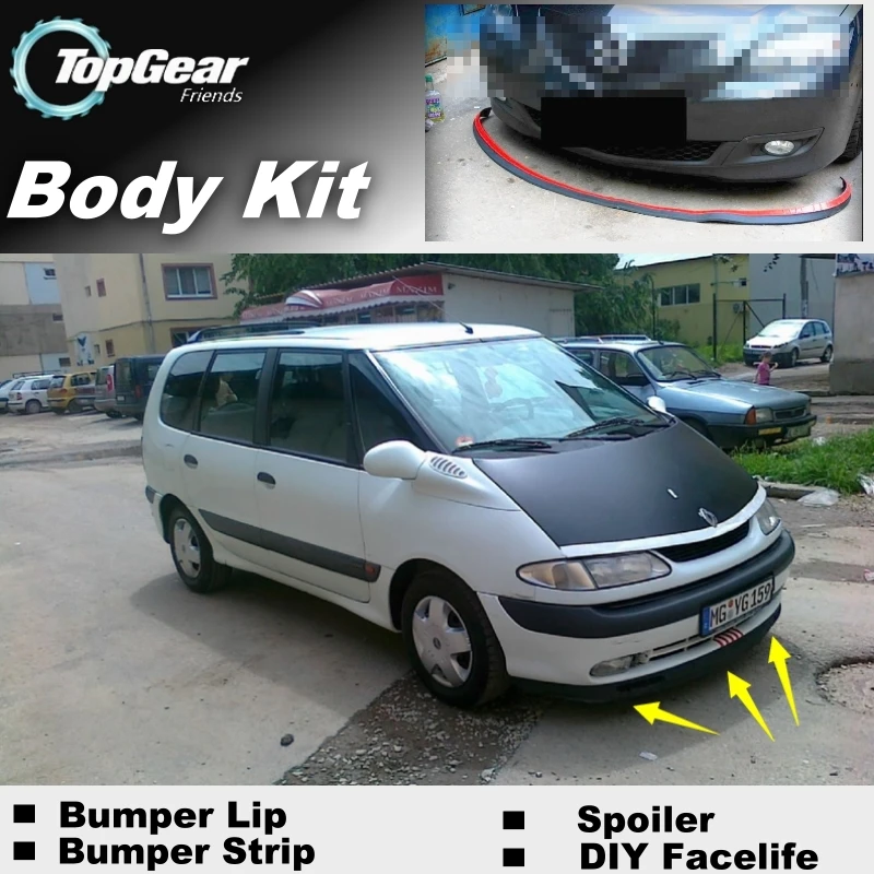 Бампер для губ дефлектор губы для Renault Espace передний спойлер юбка для TopGear вентиляторы для просмотра Тюнинг автомобиля/комплект кузова/полоса