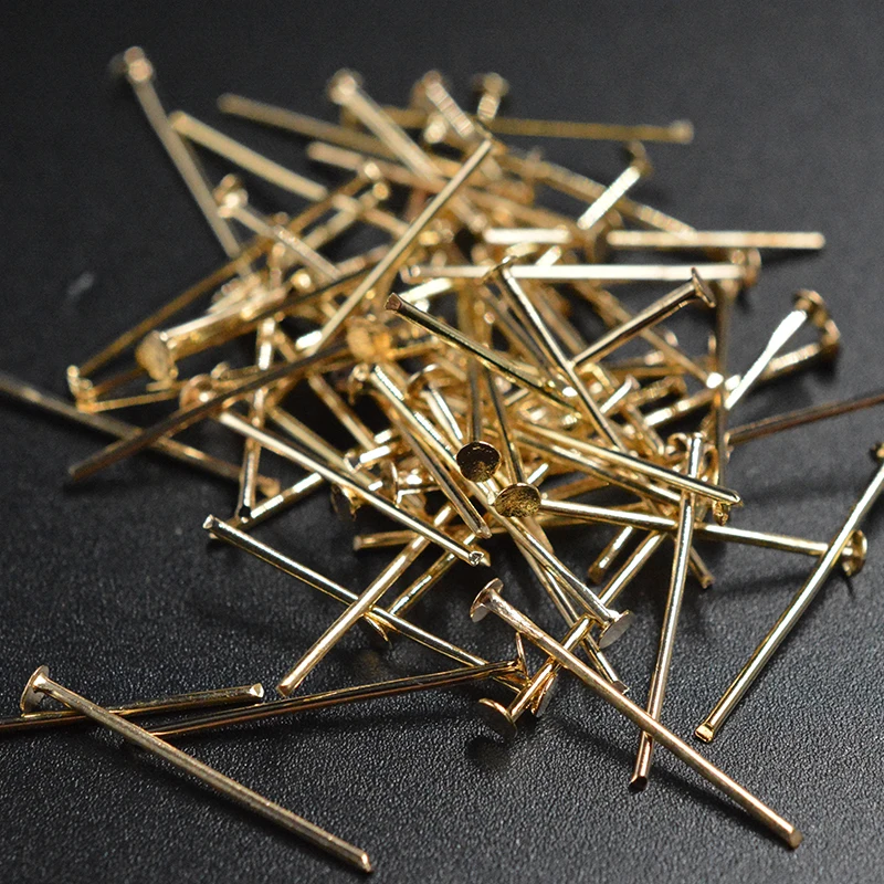 

FLTMRH 300pcs/lot DIY accessories for jewelry Handcraft Alloy Pins 6 color plated 26MM Metal Needles Earring Making Department