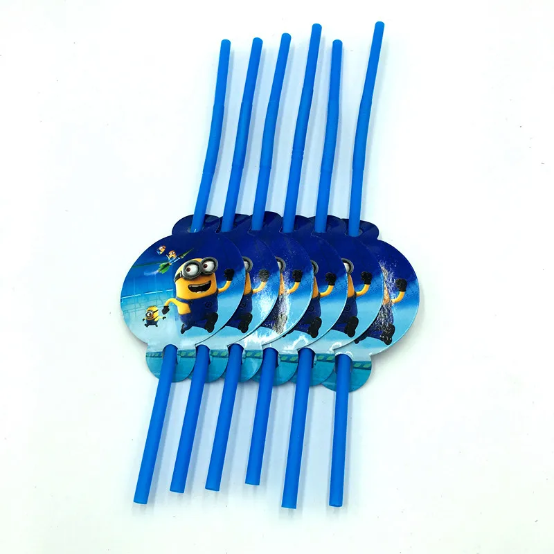 10 шт./лот Миньоны Соломенные Детские вечерние товары для дня рождения соломинки