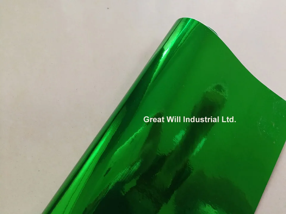 Зеленая безвоздушная зеркальная виниловая пленка наклейка лист Стайлинг