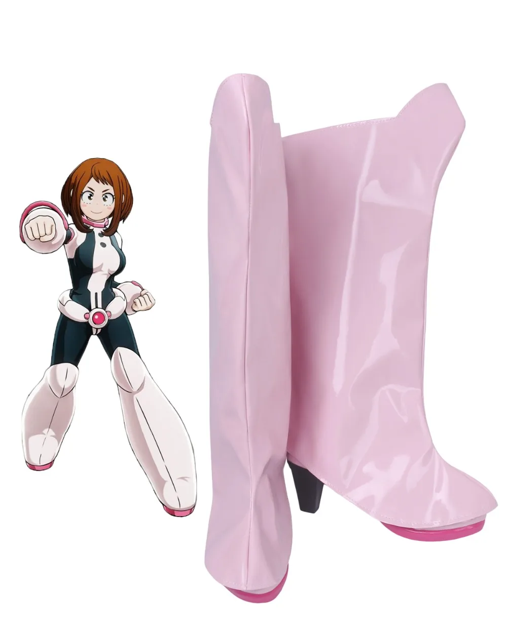 Сапоги для косплея Ochaco Uraraka Boku сапоги моя геройская академия розовые сделанные на