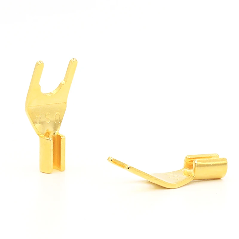 

Hifi Audio Grade Speaker cable 8pcs Y terminal adapter Gold Plated Y Spade