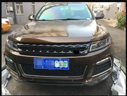 ABS покрытие передняя крышка капота с надписью Передняя решетка Вокруг отделки гоночные грили отделка для- Zotye T600 sport