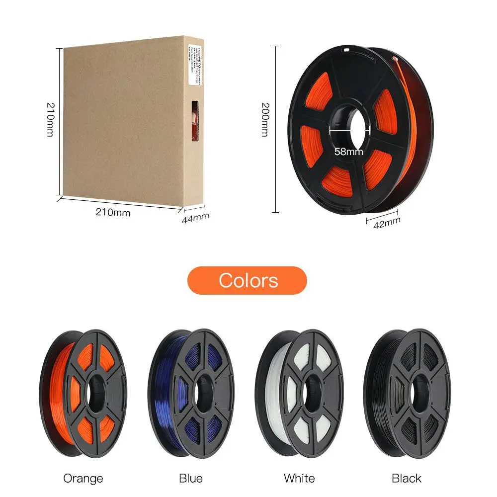 ANYCUBIC PETG нити для 3D принтеры 0 5 кг/рулон 1 75 мм Высокая прозрачность Пластик