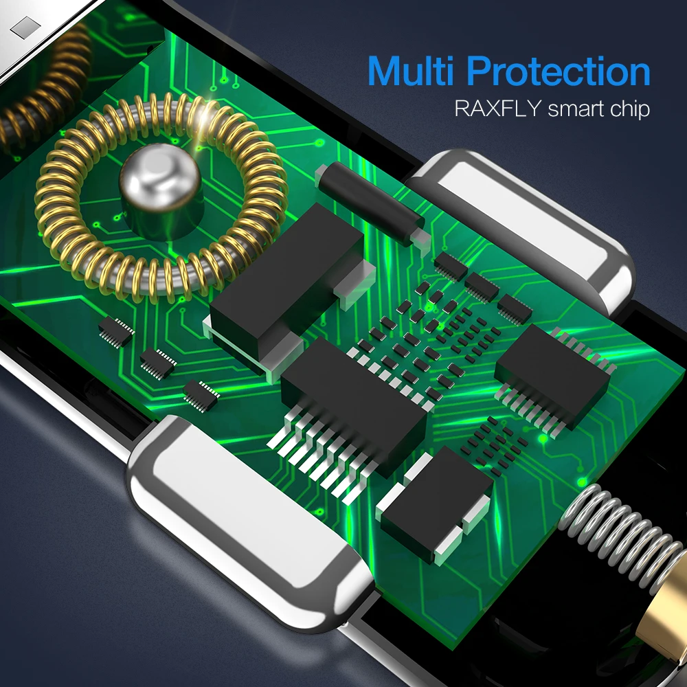 RAXFLY двойной Переходник USB для зарядки в машине зарядное устройство мобильного