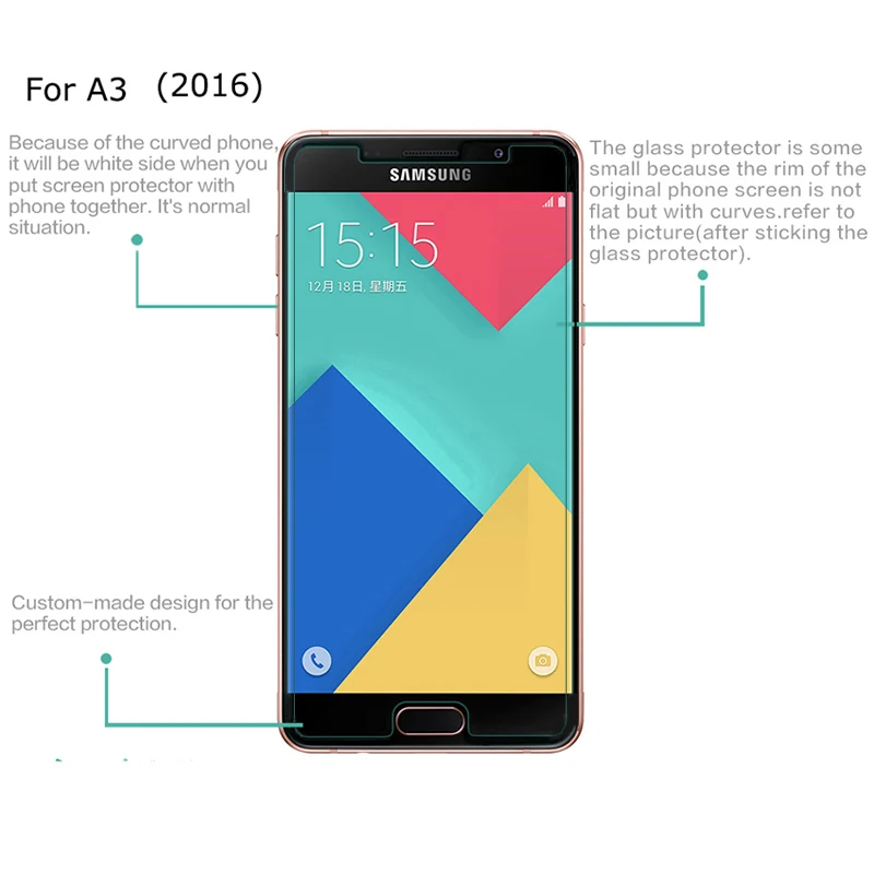 POALY Премиум Закаленное стекло для Samsung Galaxy A3 2016 A3100 A310 A310F Защитная пленка