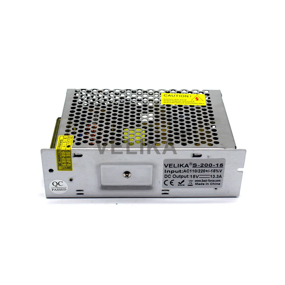Универсальный dc выключатель питания DC15V 13.3A 200W драйвер адаптера Трансформатор 110v