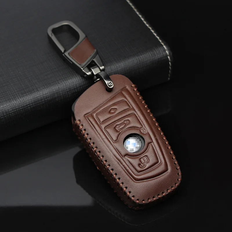 Suitable for BMW 5 Series 525li3 320li7 Car Key Bag Set First Layer Leather cover key YS001 | Автомобили и мотоциклы